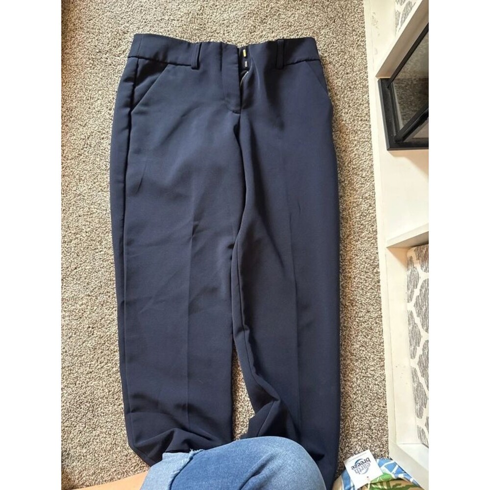 Navy crop dress pants